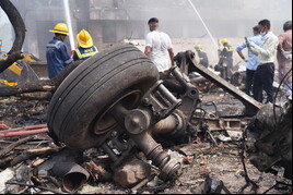 Destroços de avião da Air India em Ahmedabad