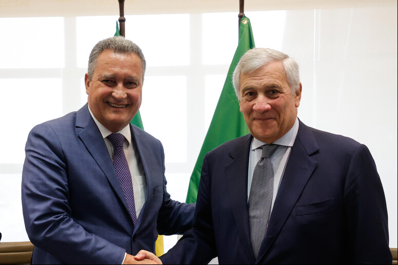 Antonio Tajani e Rui Costa durante encontro em São Paulo - TODOS OS DIREITOS RESERVADOS